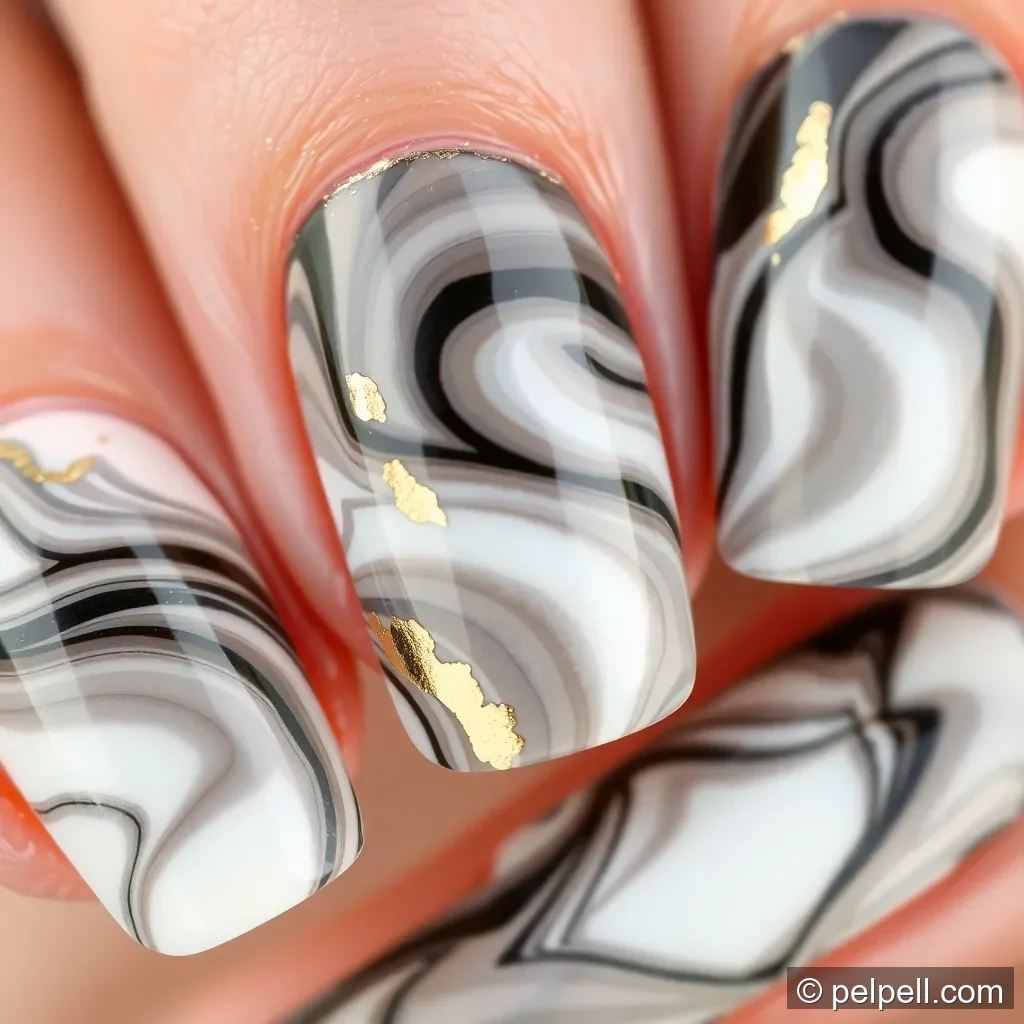 Design 7: Gold Foil Marble