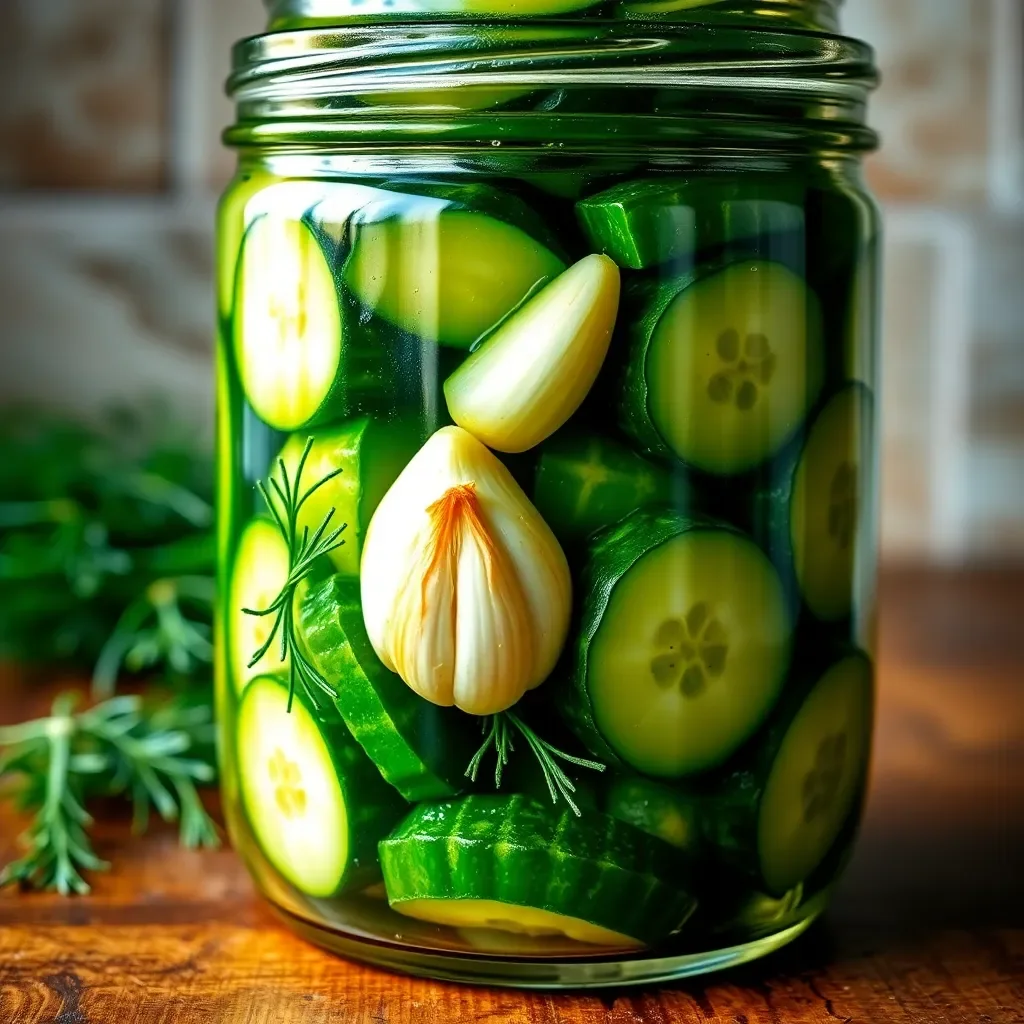 Garlic Dill Refrigerator Pickles