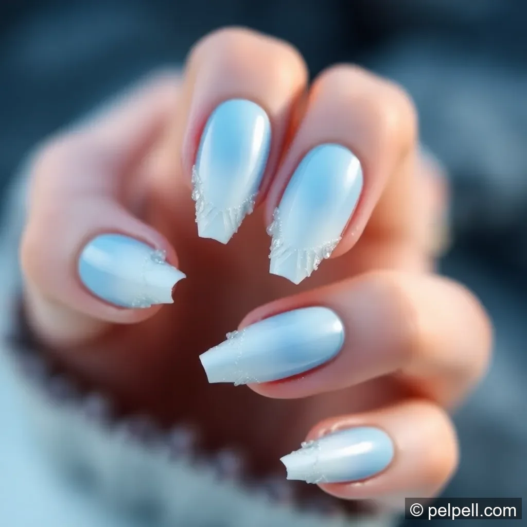 Design 18: Icicle Tips in Blue and White