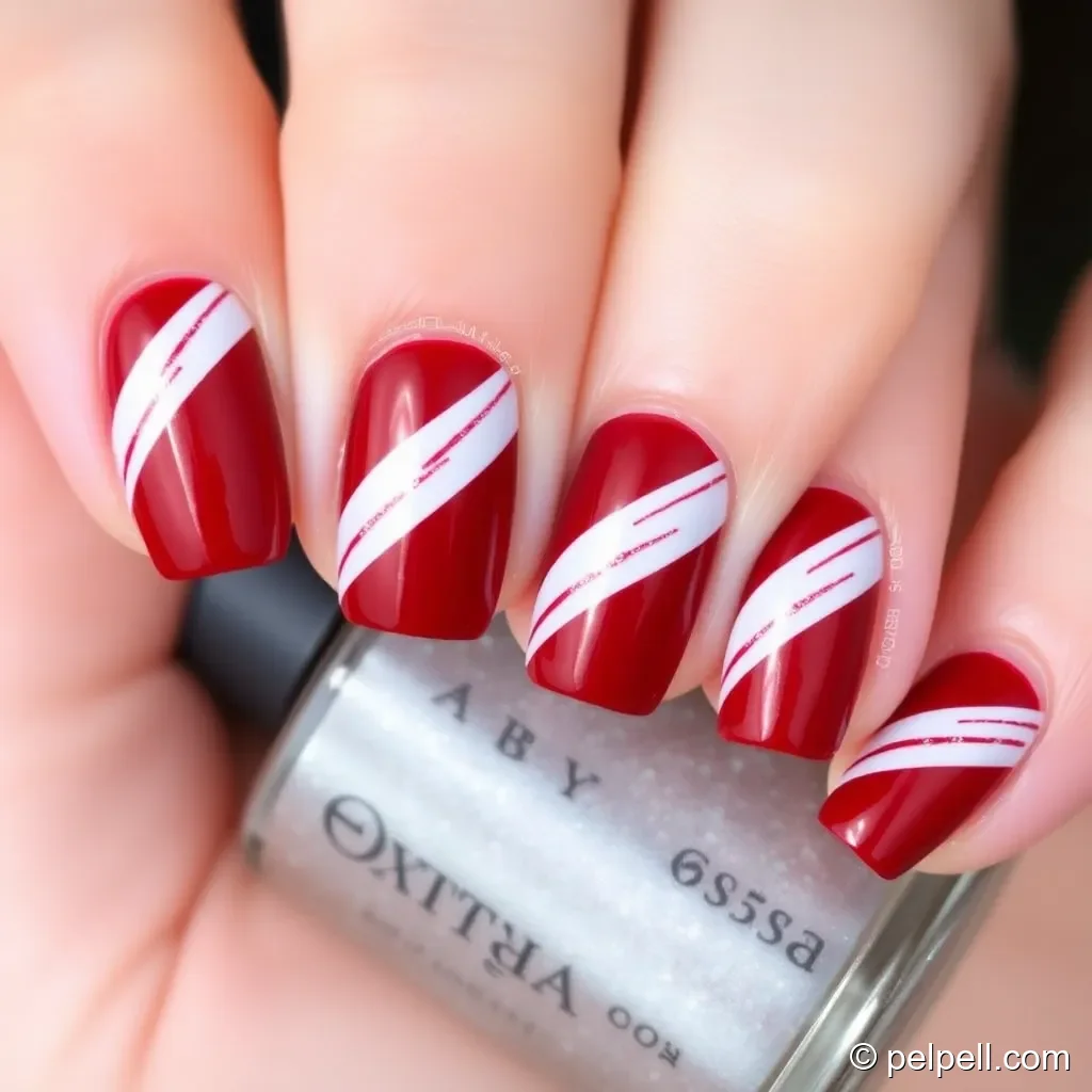 Crimson Candy Cane Sparkle