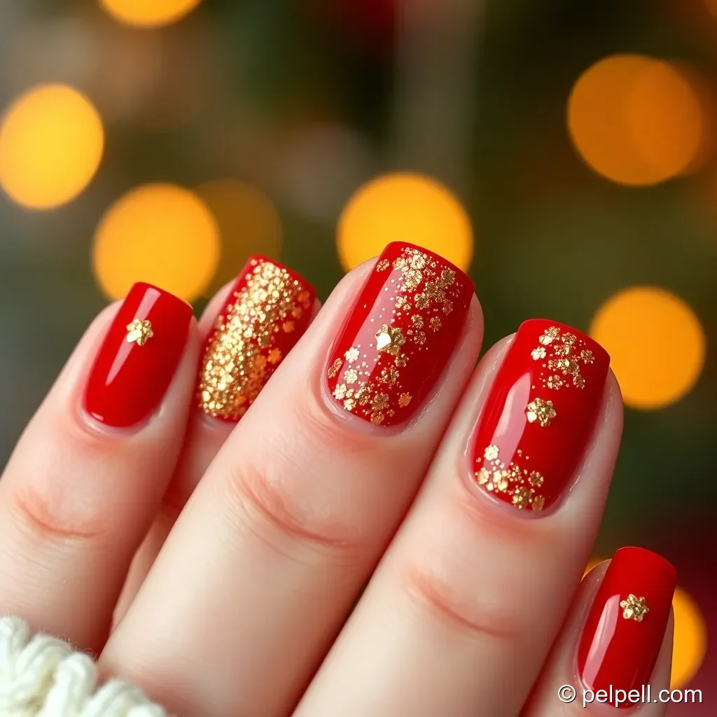 Classic Red and Gold Glitter