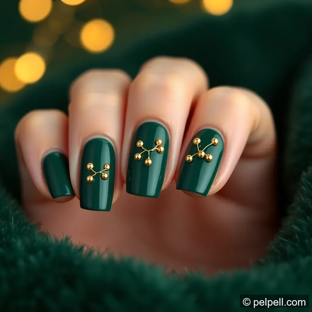 Evergreen Elegance with Gold Ornaments